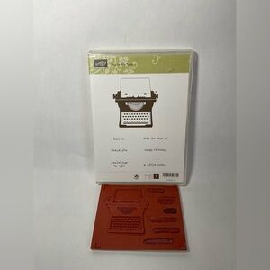 Stampin'Up! You're My Type Set of 7 Stamps Typewriter 125650